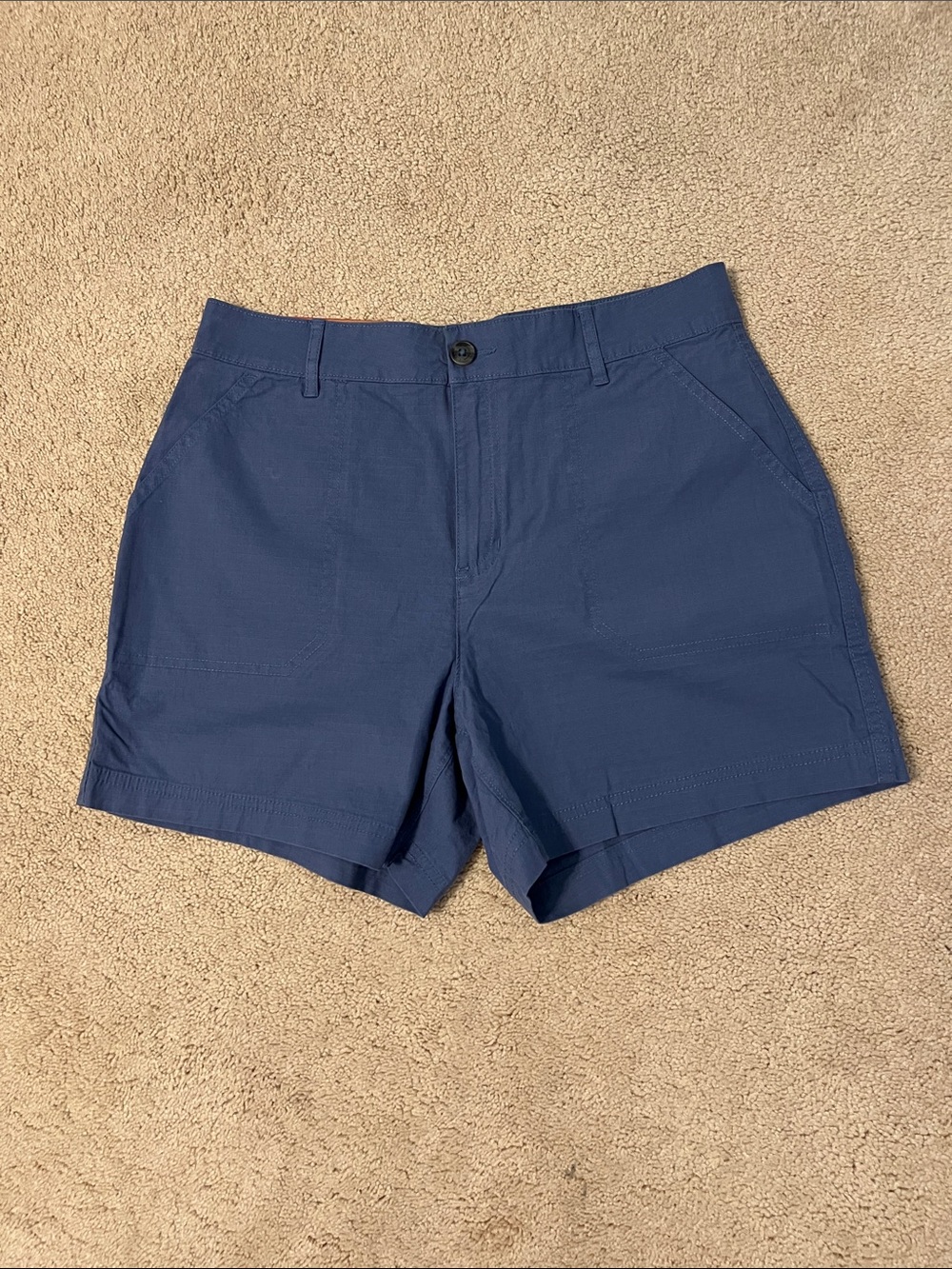 Eddie Bauer Women's Blue Flat-Front Shorts Size 8 New With Tags